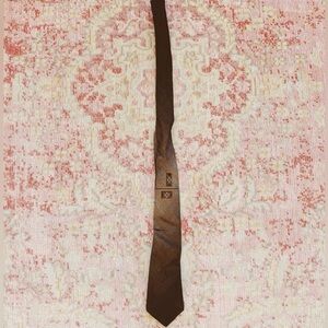 Roos/Atkins, Brown Vintage Hipster Patterned Tie